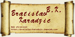 Bratislav Karadžić vizit kartica